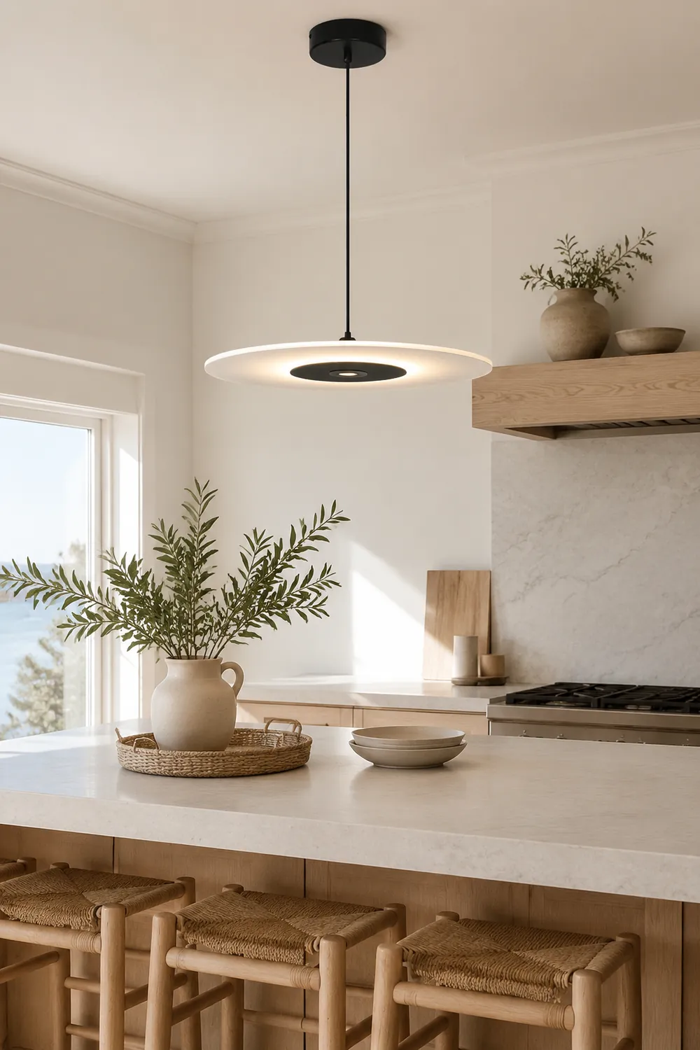 Nordic LED Flat Pendant Light For Dining Room - Lumpaz