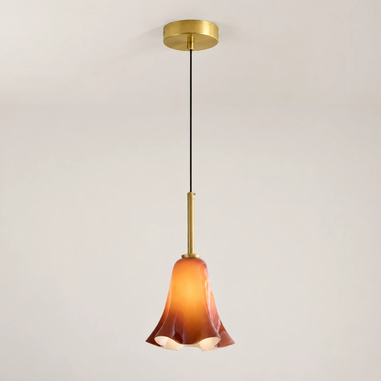 Vintage Glass Pendant Light For Bedroom - Lumpaz