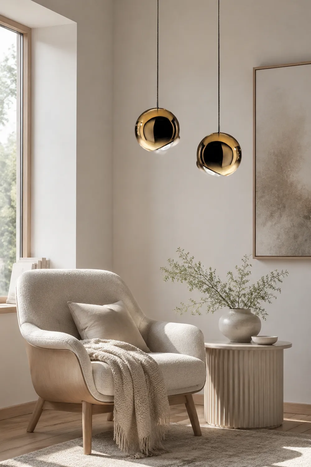 Mid-century Mirror Ball LED Pendant Light - Lumpaz