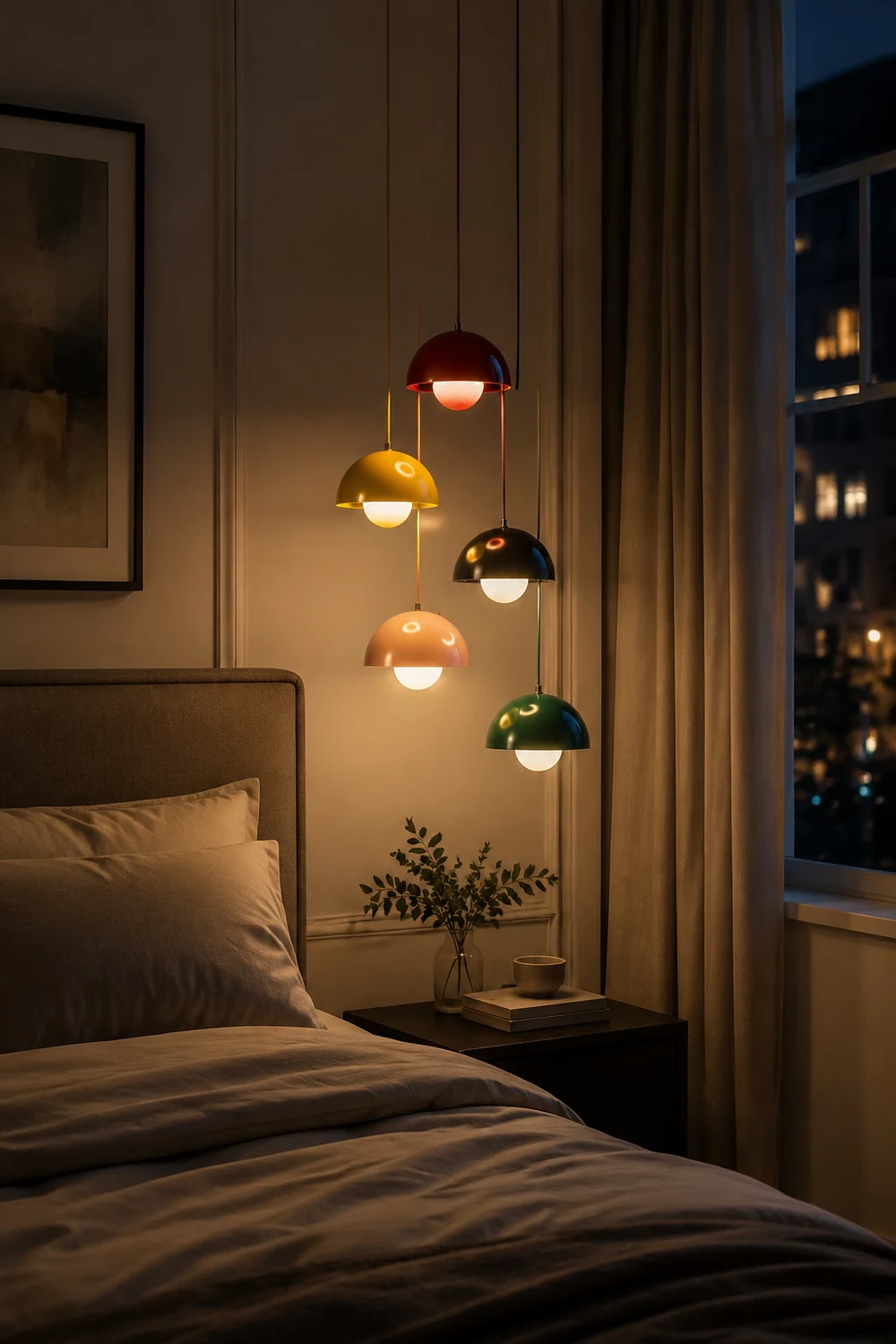 Multiple Colour Mushroom Shape Kitchen Pendant Light - Lumpaz
