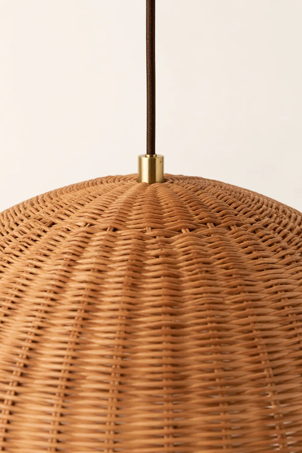 Retro Rattan Dome Pendant Light For Dining Room - Lumpaz