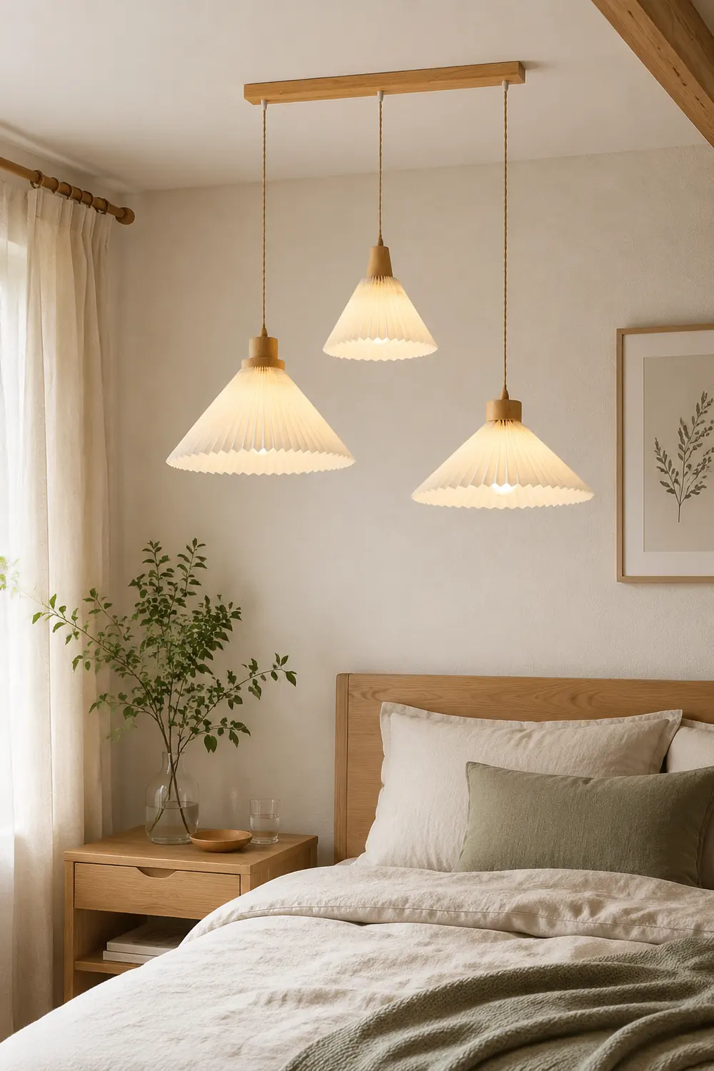 Ozawa Pendelleuchte Cluster, Plissee 4 Stile - Lumpaz