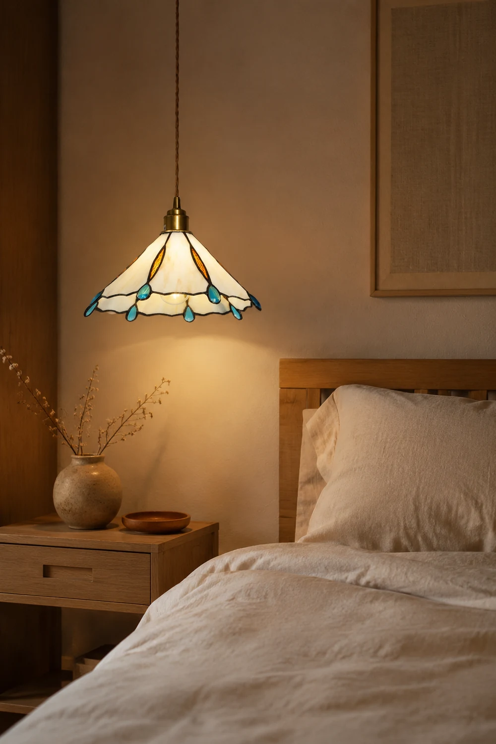 Retro Stained Glass Tiffany Pendant Light - Lumpaz