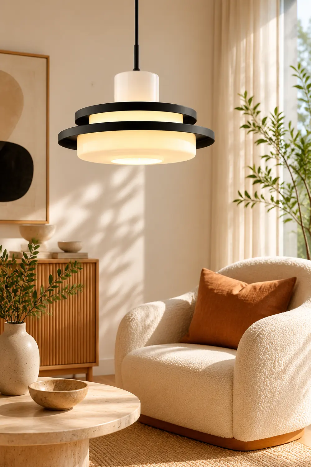 Vintage Bauhaus Equator Glass Pendant lamps - Lumpaz