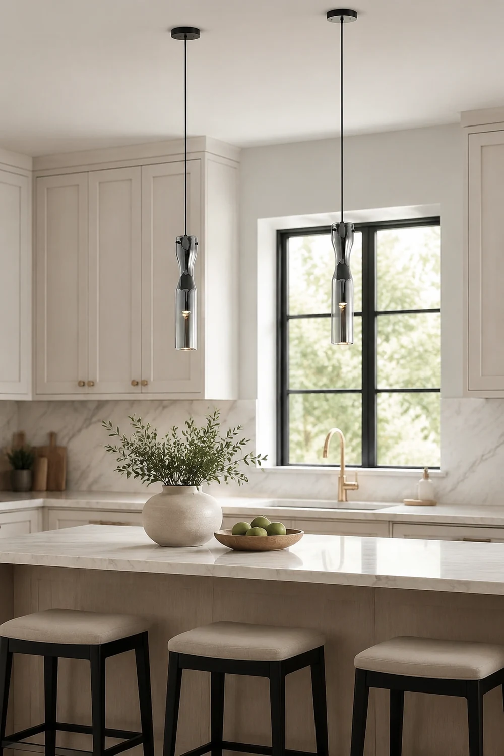 Kitchen Island Glass Pendants Lamp - Lumpaz