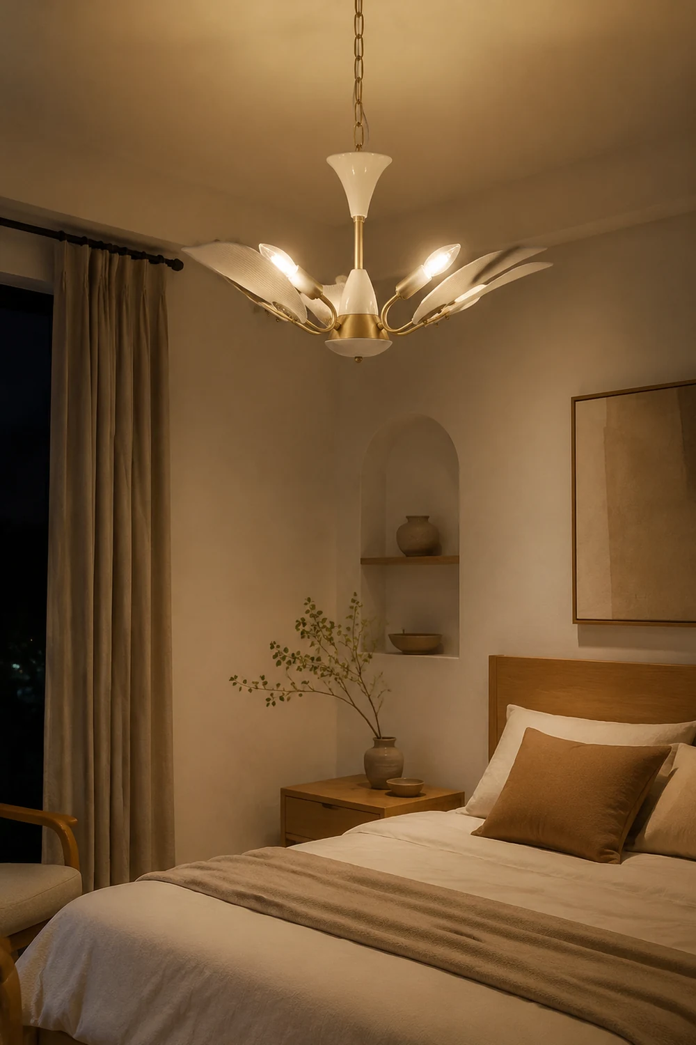 Vintage Creative Copper & Ceramic Pendant Light - Lumpaz