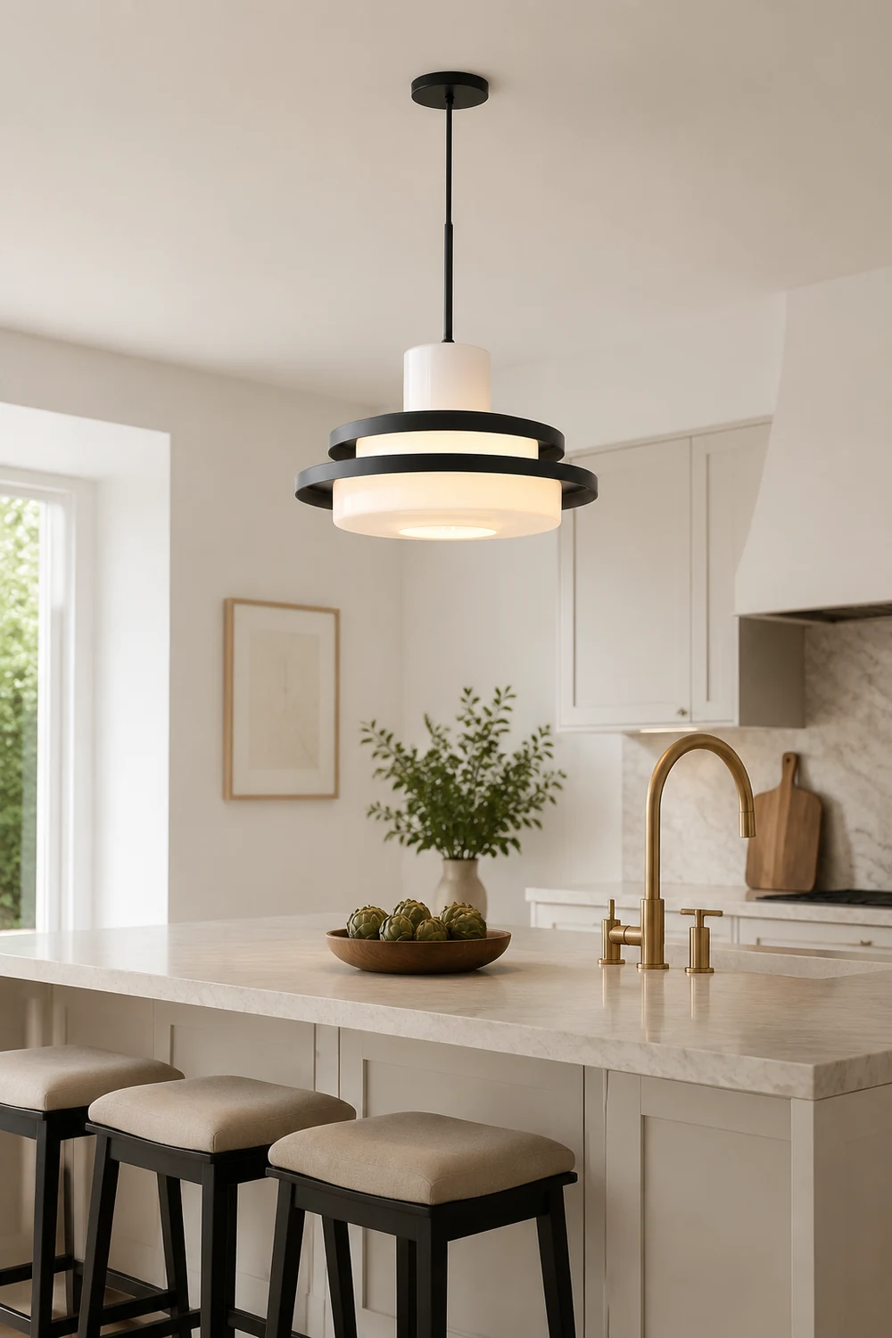 Vintage Bauhaus Equator Glass Pendant lamps - Lumpaz