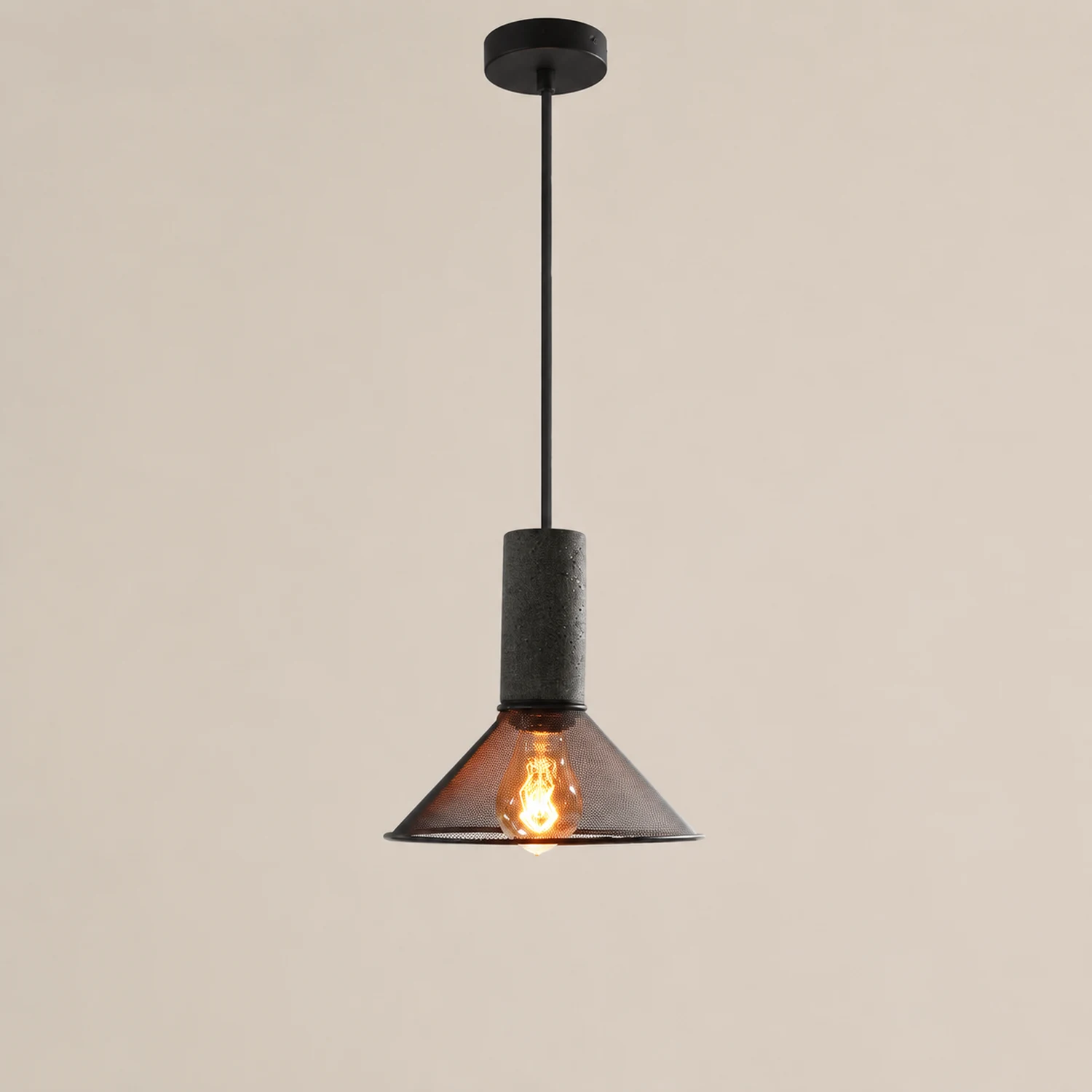 Modern Iron Grey Hanging Light Pendant Lampshade - Lumpaz