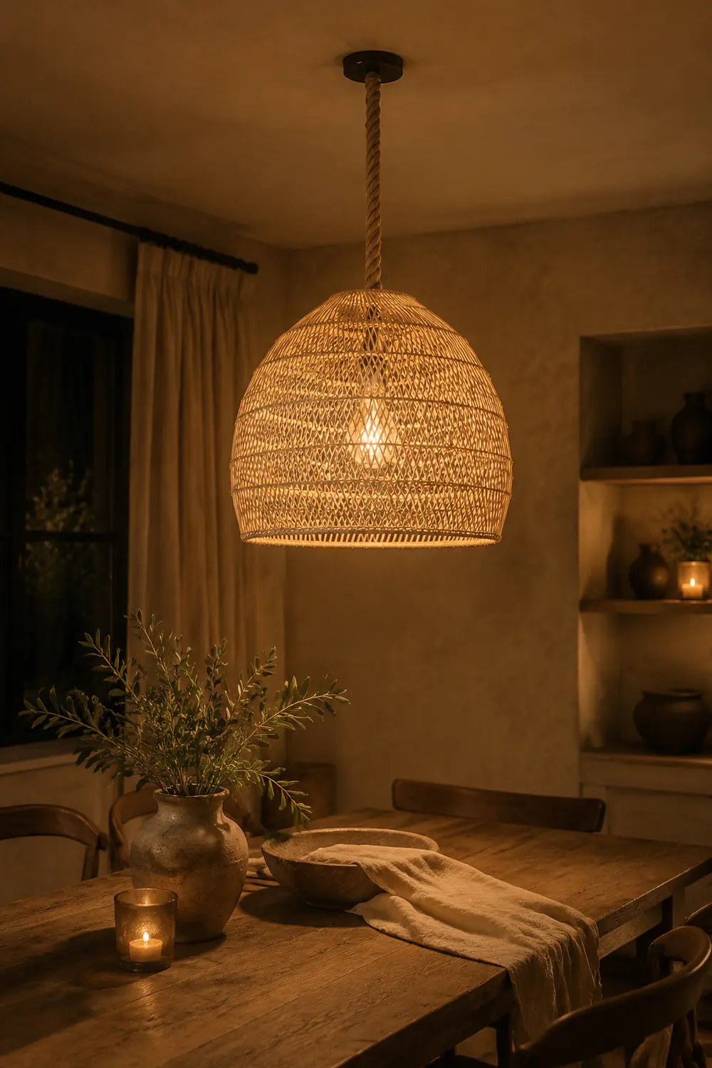 Handmade Hemp Rope Hanging Ceiling Lights - Lumpaz