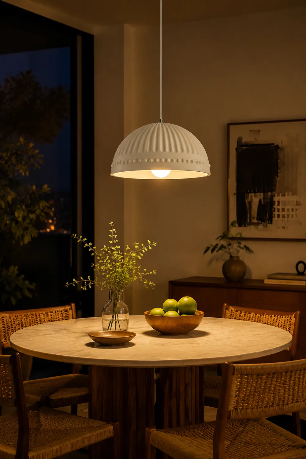 Cream Style Resin Creative Pendant Light - Lumpaz