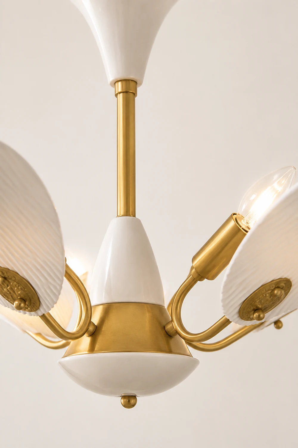 Vintage Creative Copper & Ceramic Pendant Light - Lumpaz