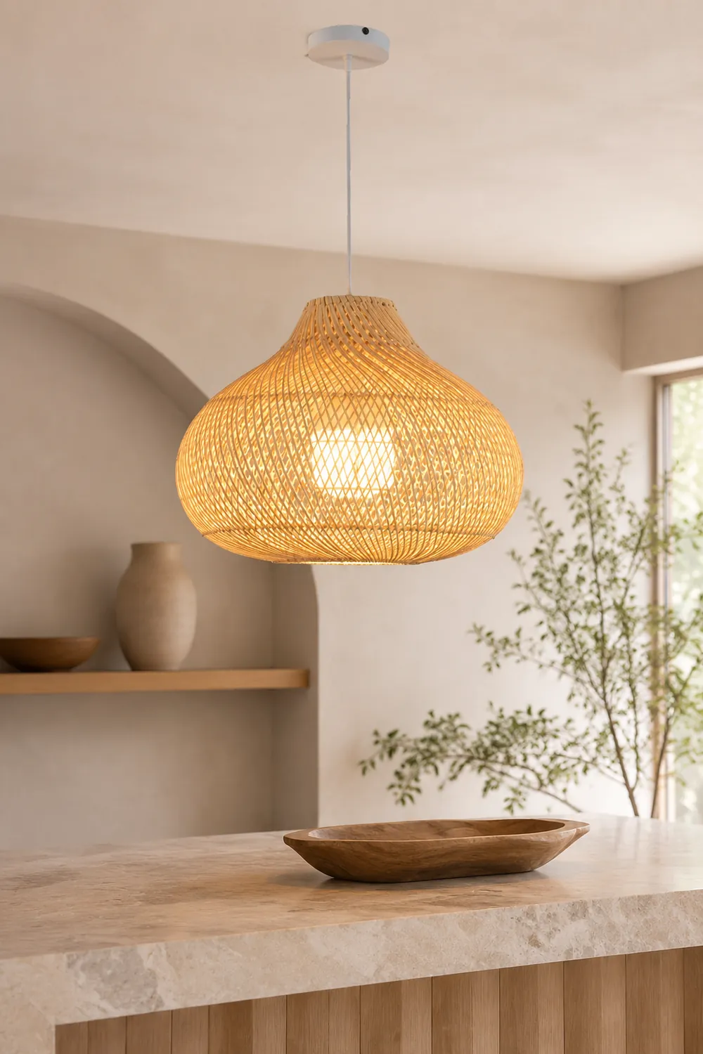 Boho Natural handmade Island Pendant Light - Lumpaz
