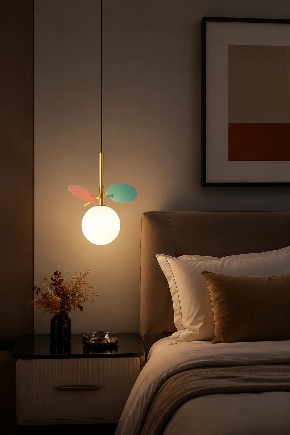 Glass Lampshade Chandelier Personality Art PVC Pendant Light - Lumpaz
