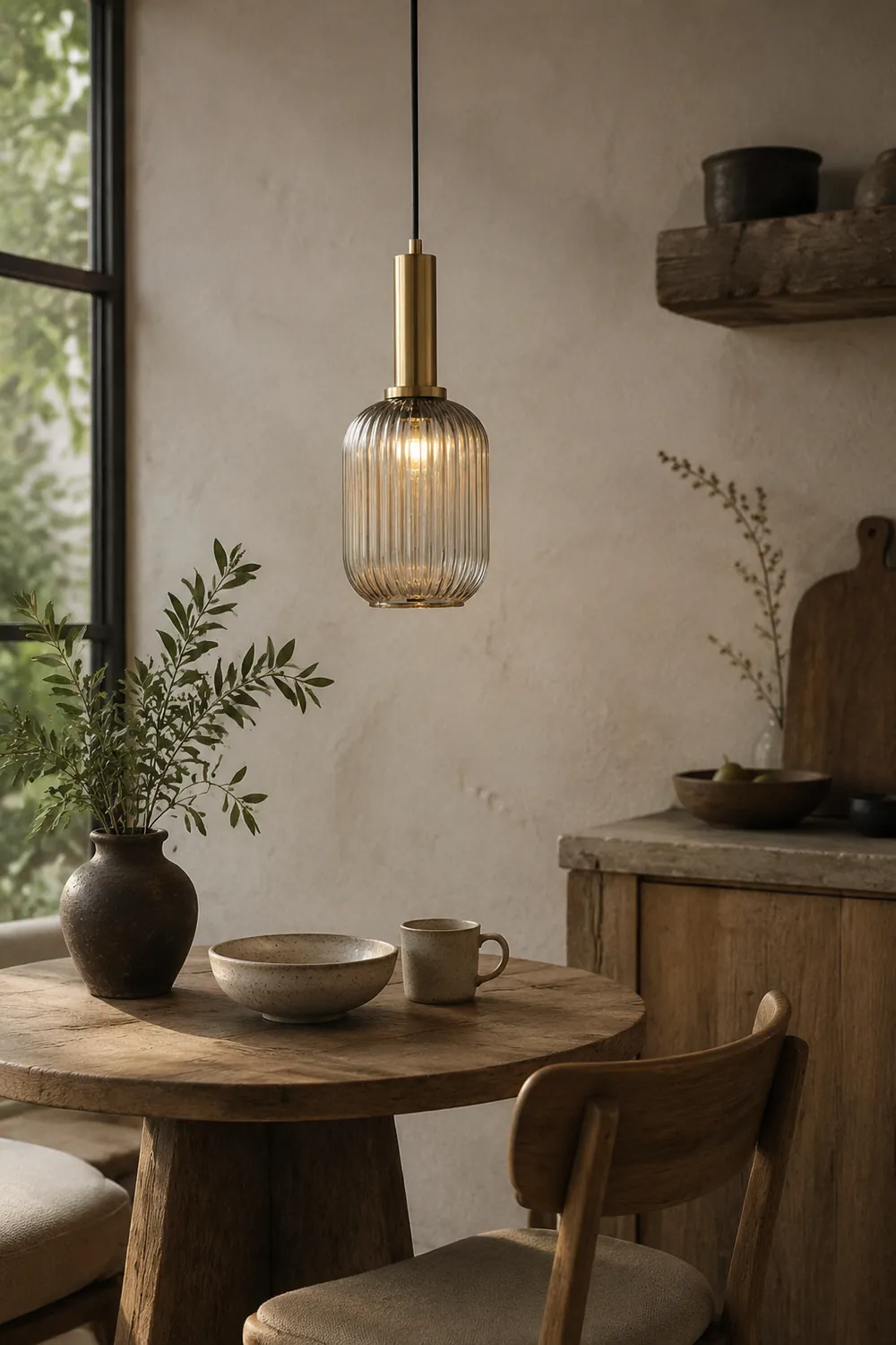 Vintage Stained Glass Lantern Shape Pendant Light - Lumpaz