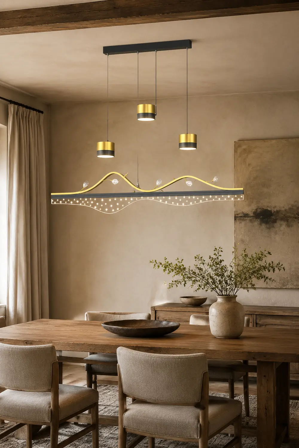 Moderne LED Kronleuchter Sternenhimmel Pendelleuchte für Esszimmer & Restaurant - Lumpaz