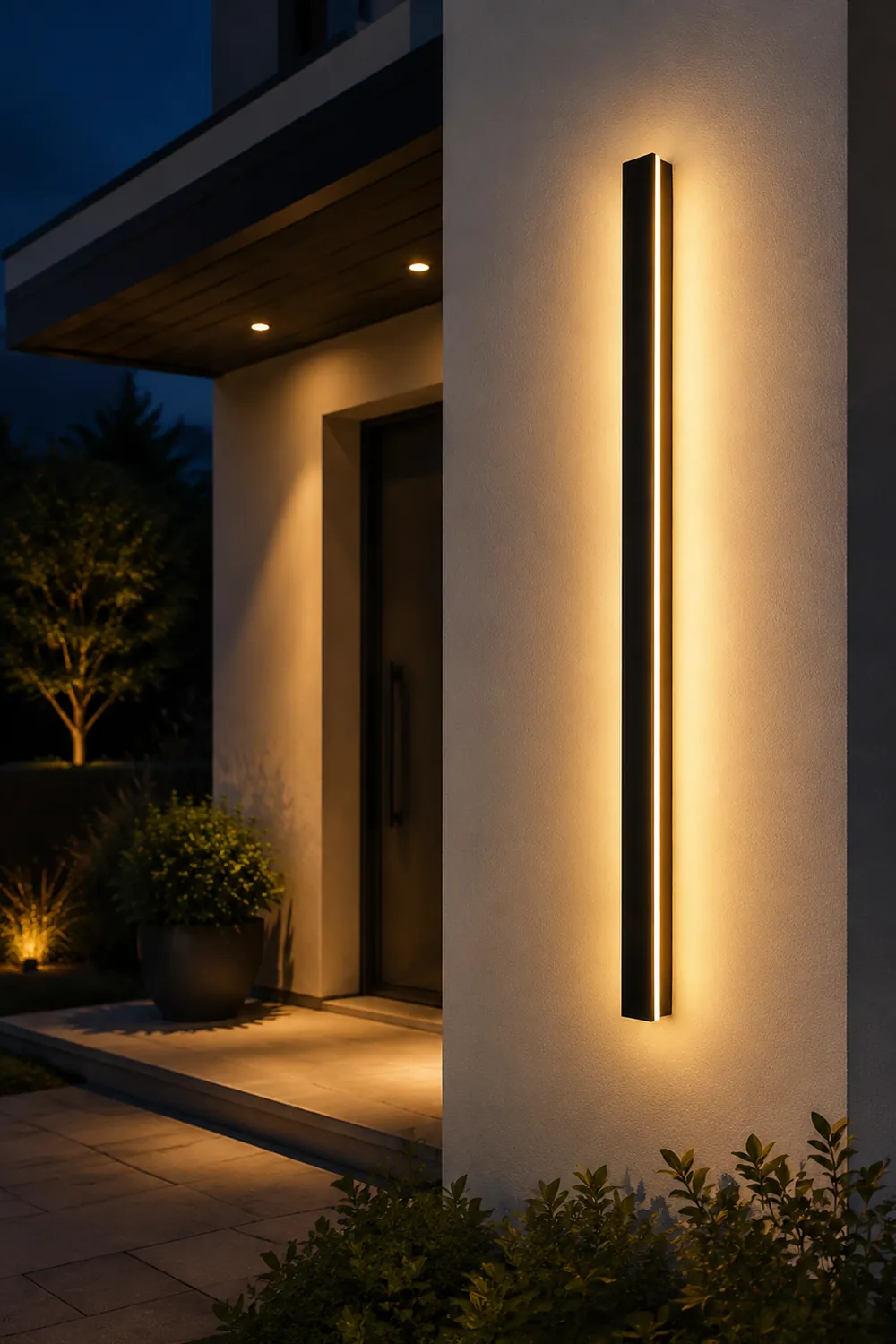 Minimalistische Wasserdichte LED Außen Wandleuchte Metall für Garten, Balkon - Lumpaz