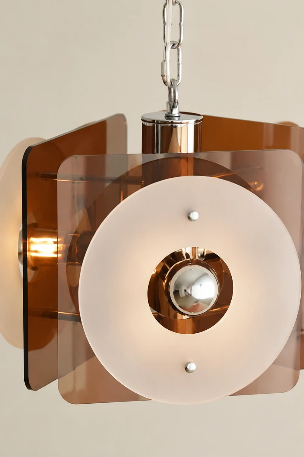 Middle Century Danish Deco Glass Hanging Lights - Lumpaz