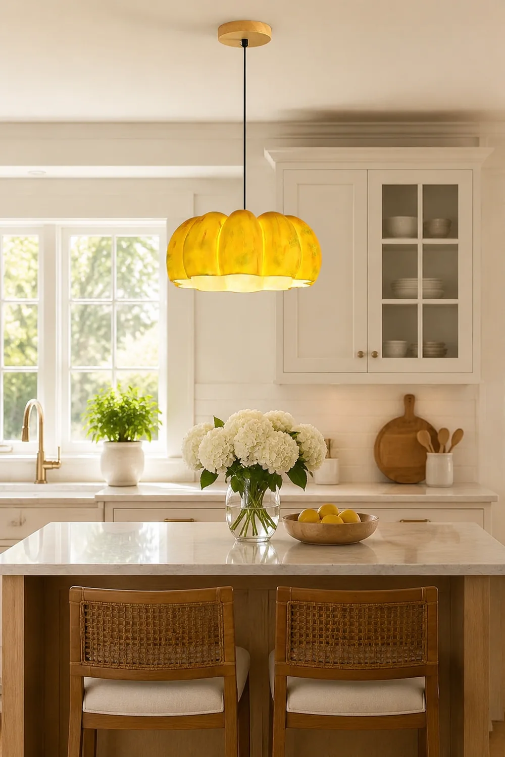 Eco-friendly Resin Pumpkin Pendant Light - Lumpaz