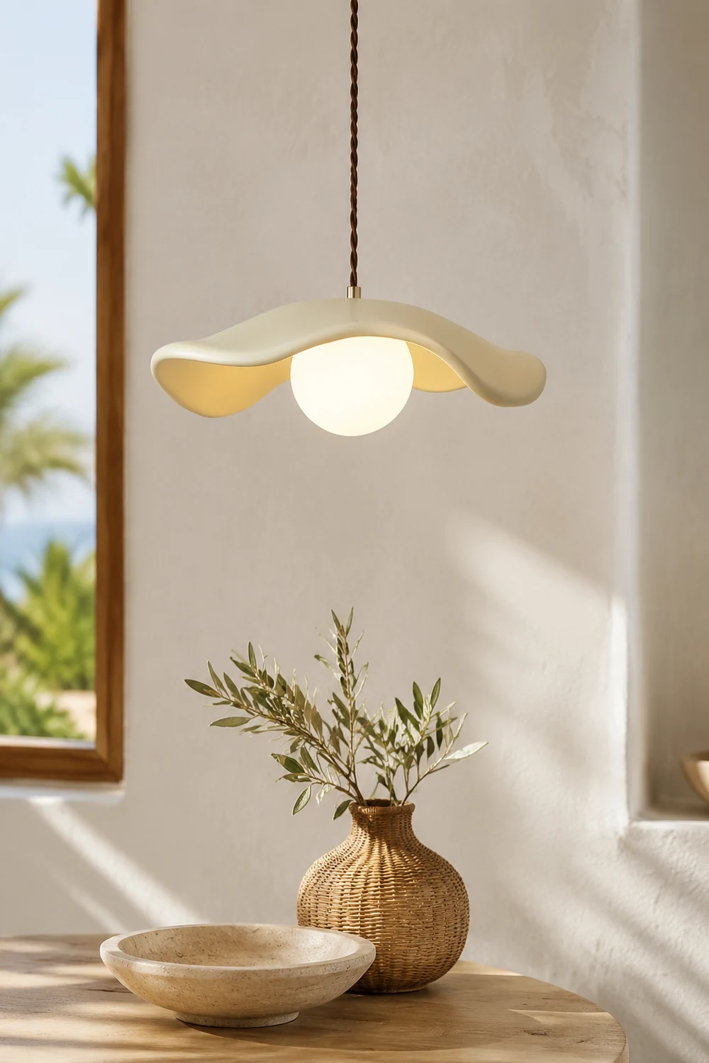Modern Style Hat Shade Wabi-Sabi Pendant Light - Lumpaz