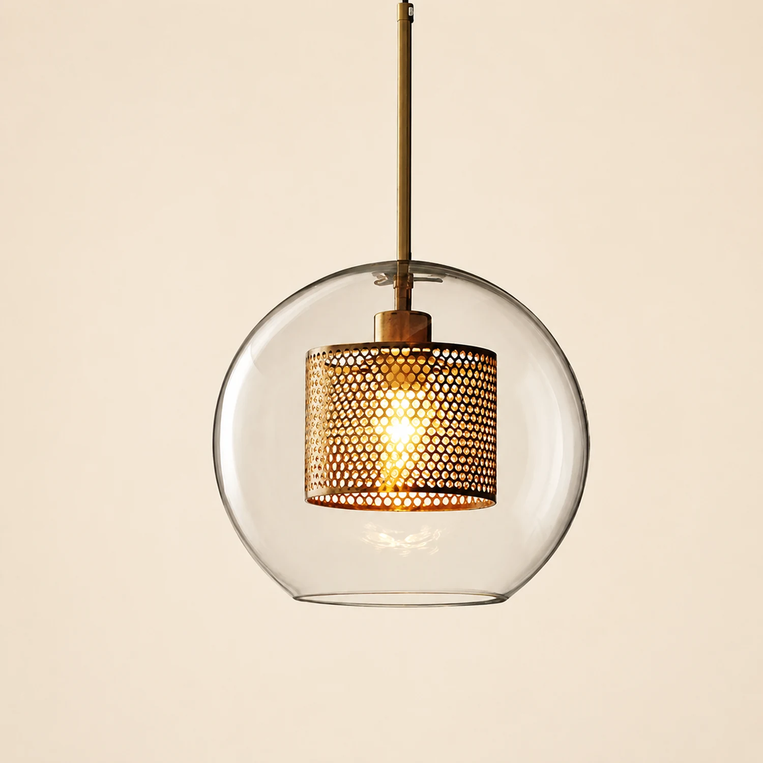 Nordische Industrielle Pendelleuchte aus Glas für Esszimmer, Restaurant - Lumpaz