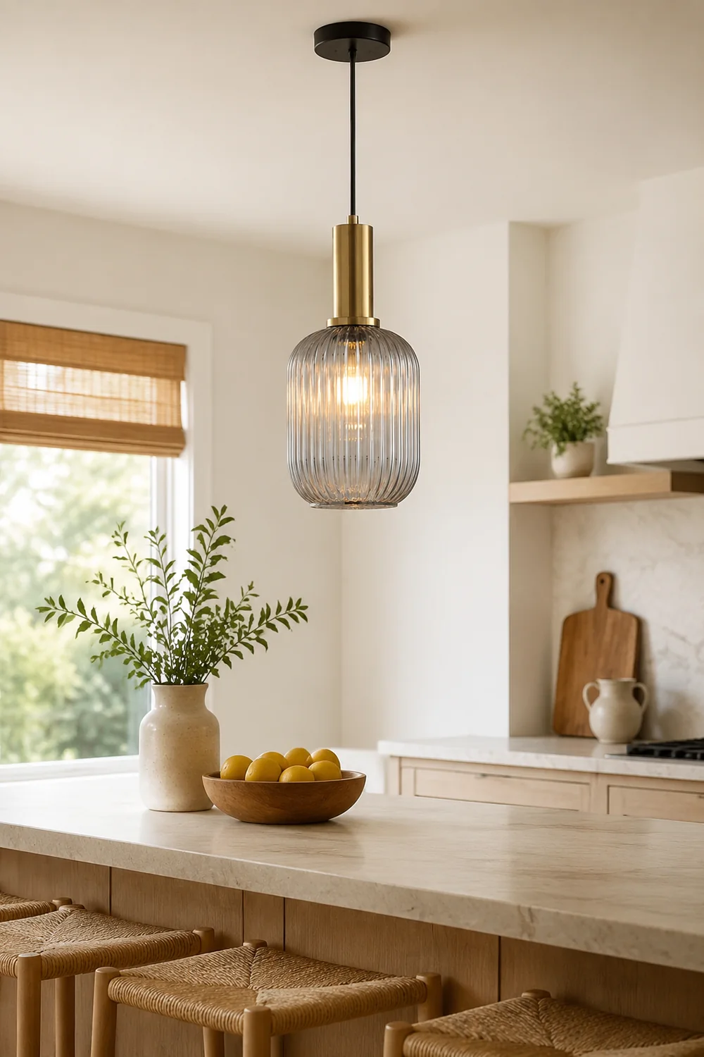 Vintage Stained Glass Lantern Shape Pendant Light - Lumpaz