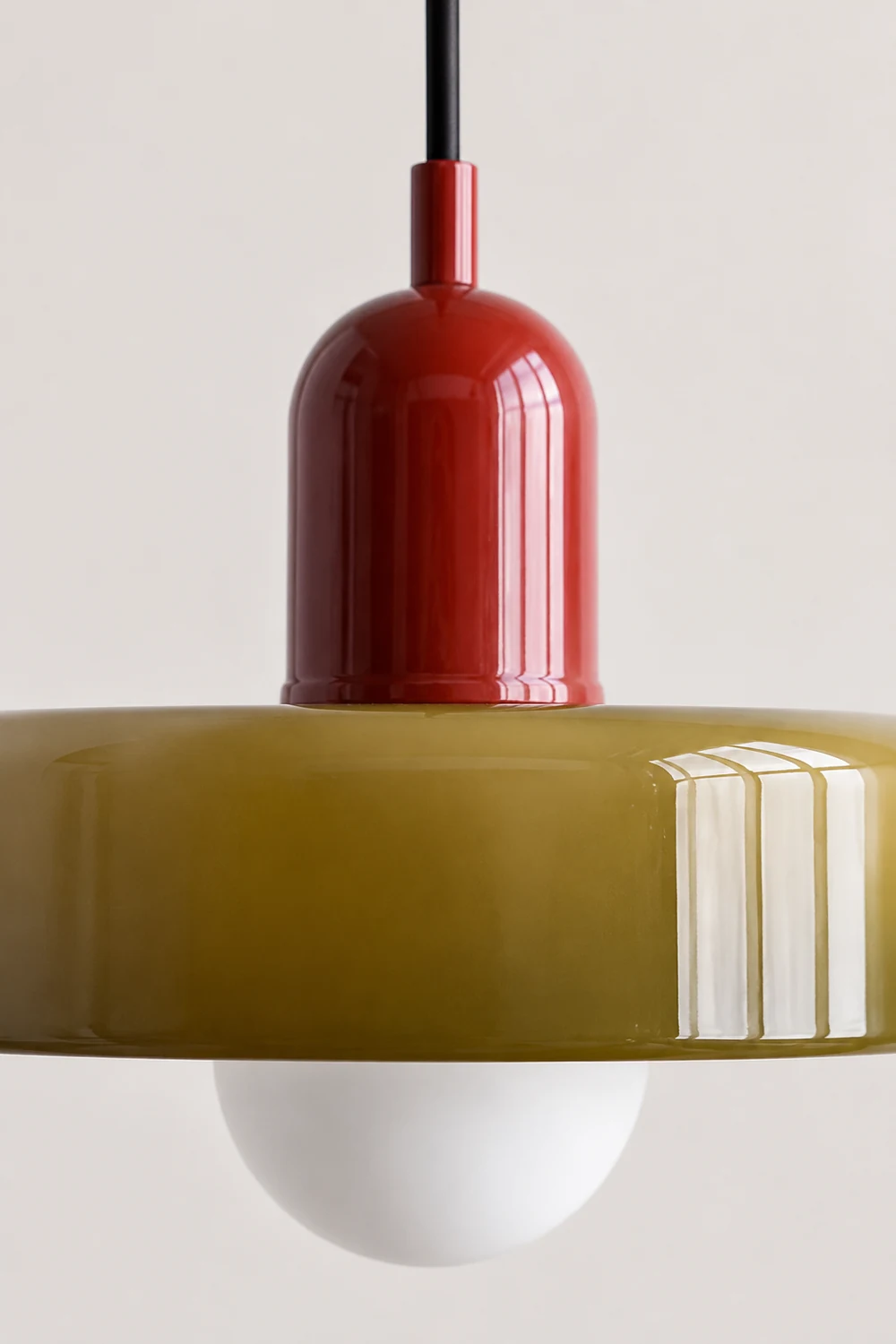 2 Heads Modern Bauhaus Glass Pendant Light - Lumpaz