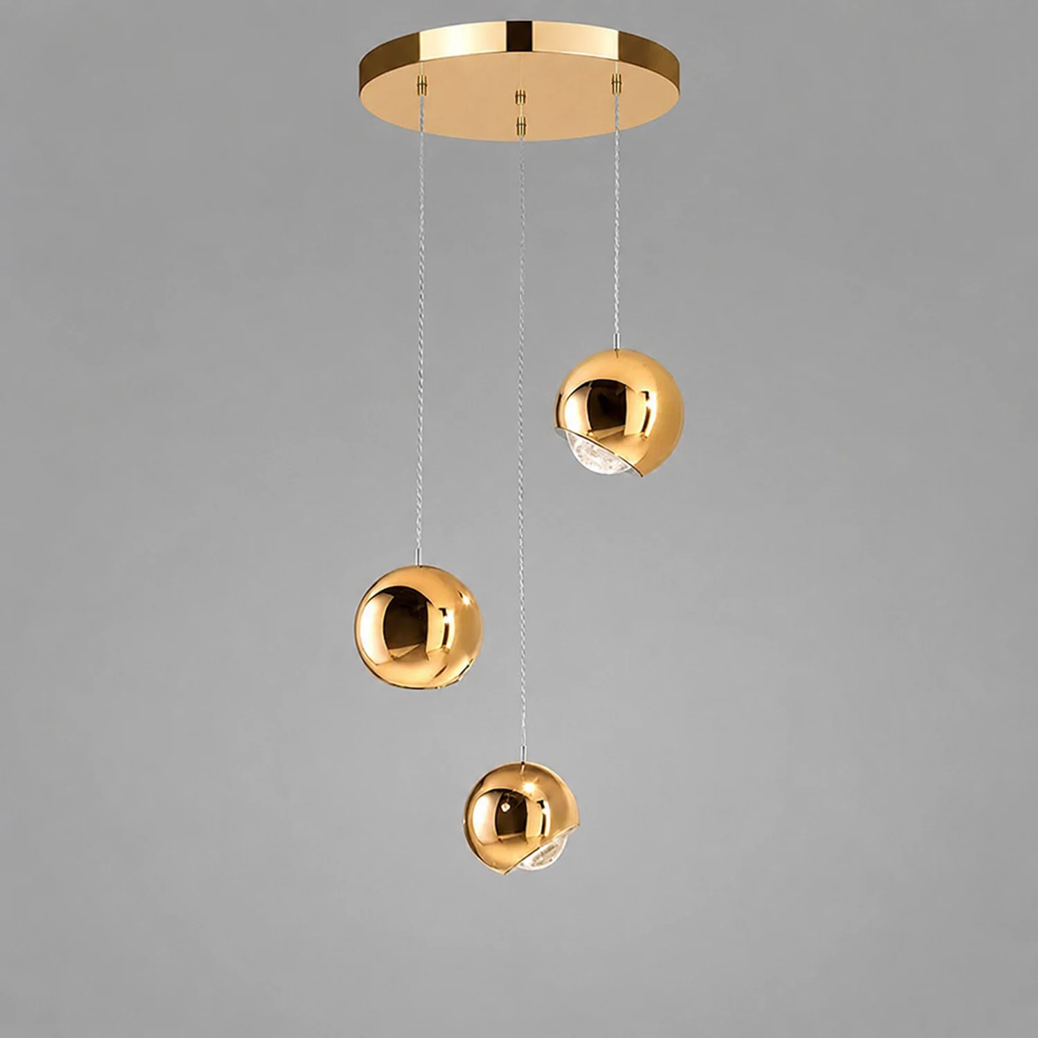 Mid-century Mirror Ball LED Pendant Light - Lumpaz
