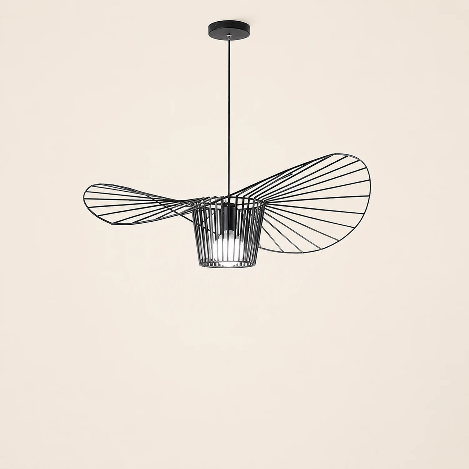 Modern Iron Cage Pendant Light For Living Room - Lumpaz