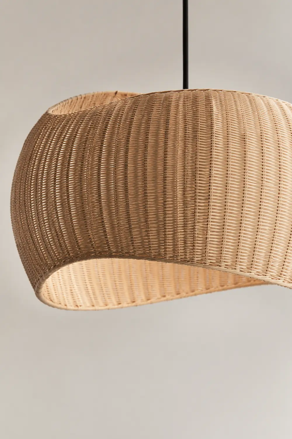 Natural Wicker Hanging Light Rattan Pendant Lampshade - Lumpaz