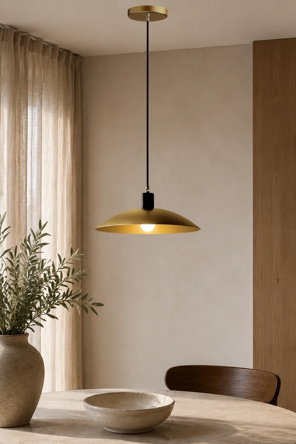 Antique Brass Pendant Lamp Living Room Chandelier for Dining Table - Lumpaz