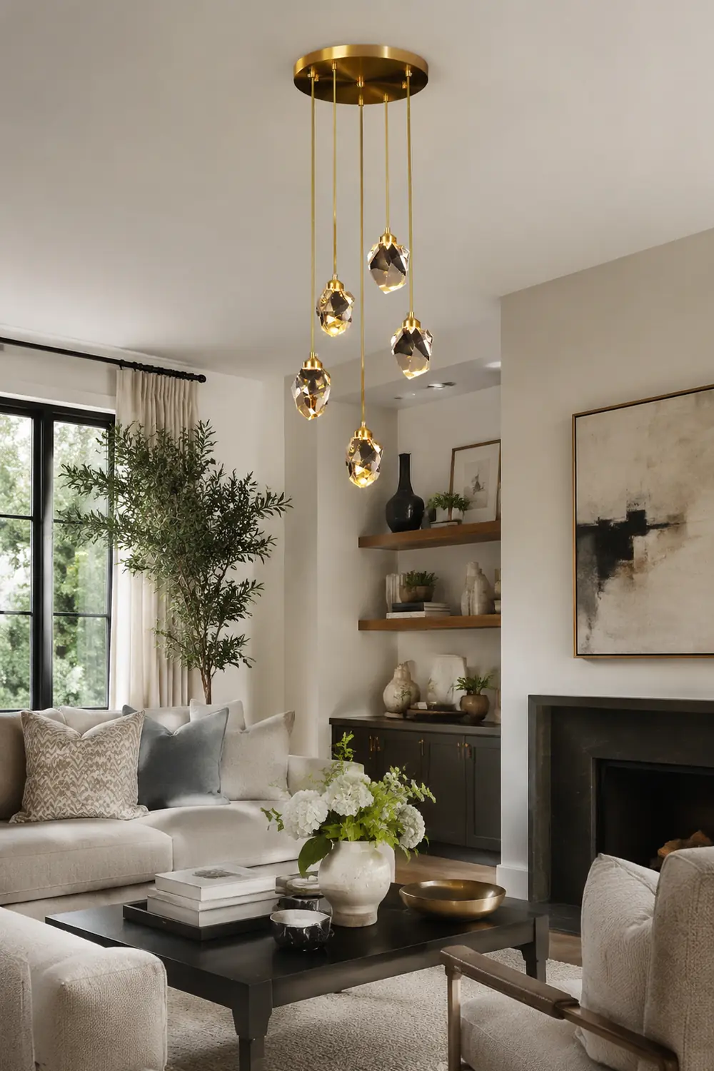 Creative Modern Crystal Gold Raindrop Chandelier - Lumpaz