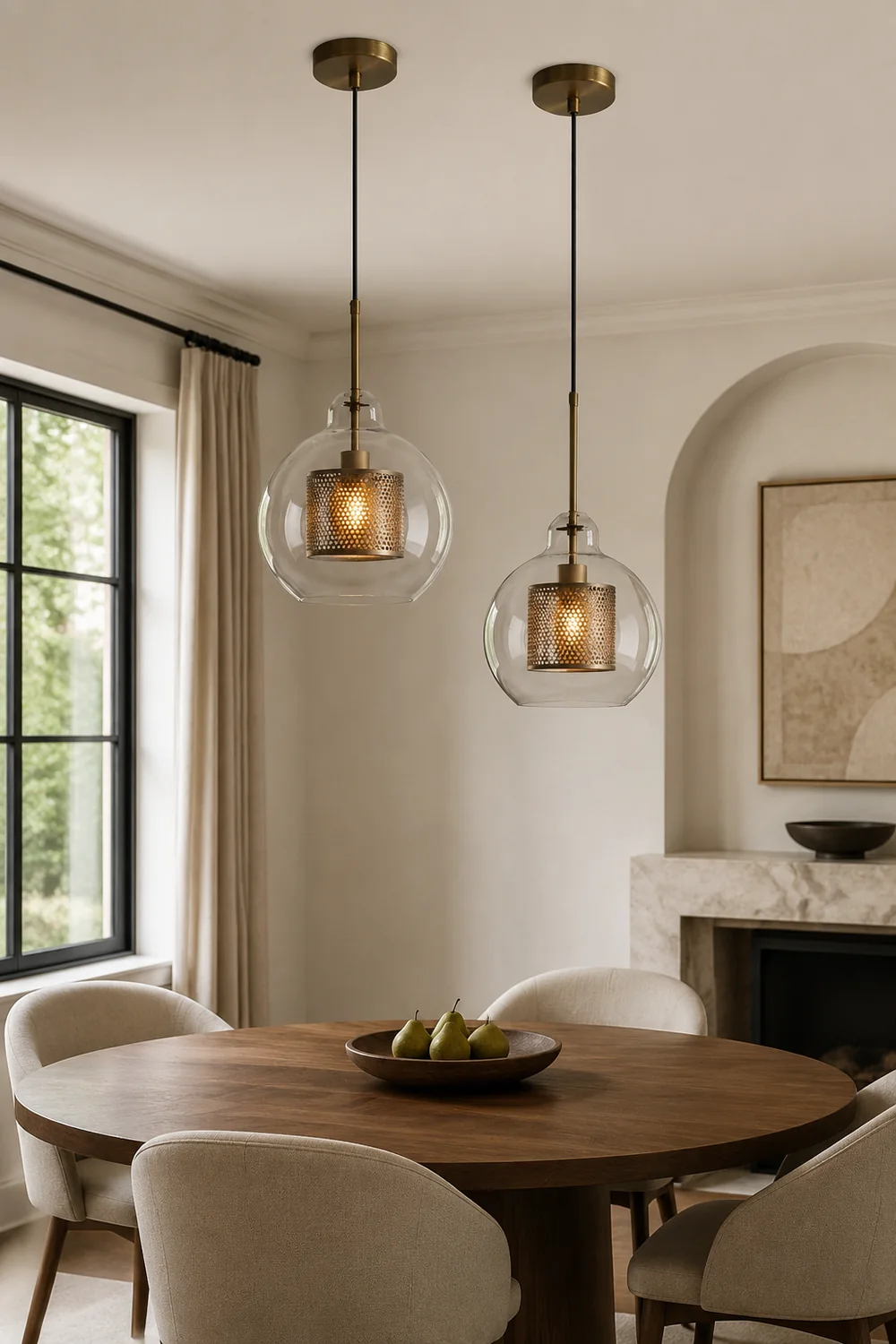 Nordische Industrielle Pendelleuchte aus Glas für Esszimmer, Restaurant - Lumpaz