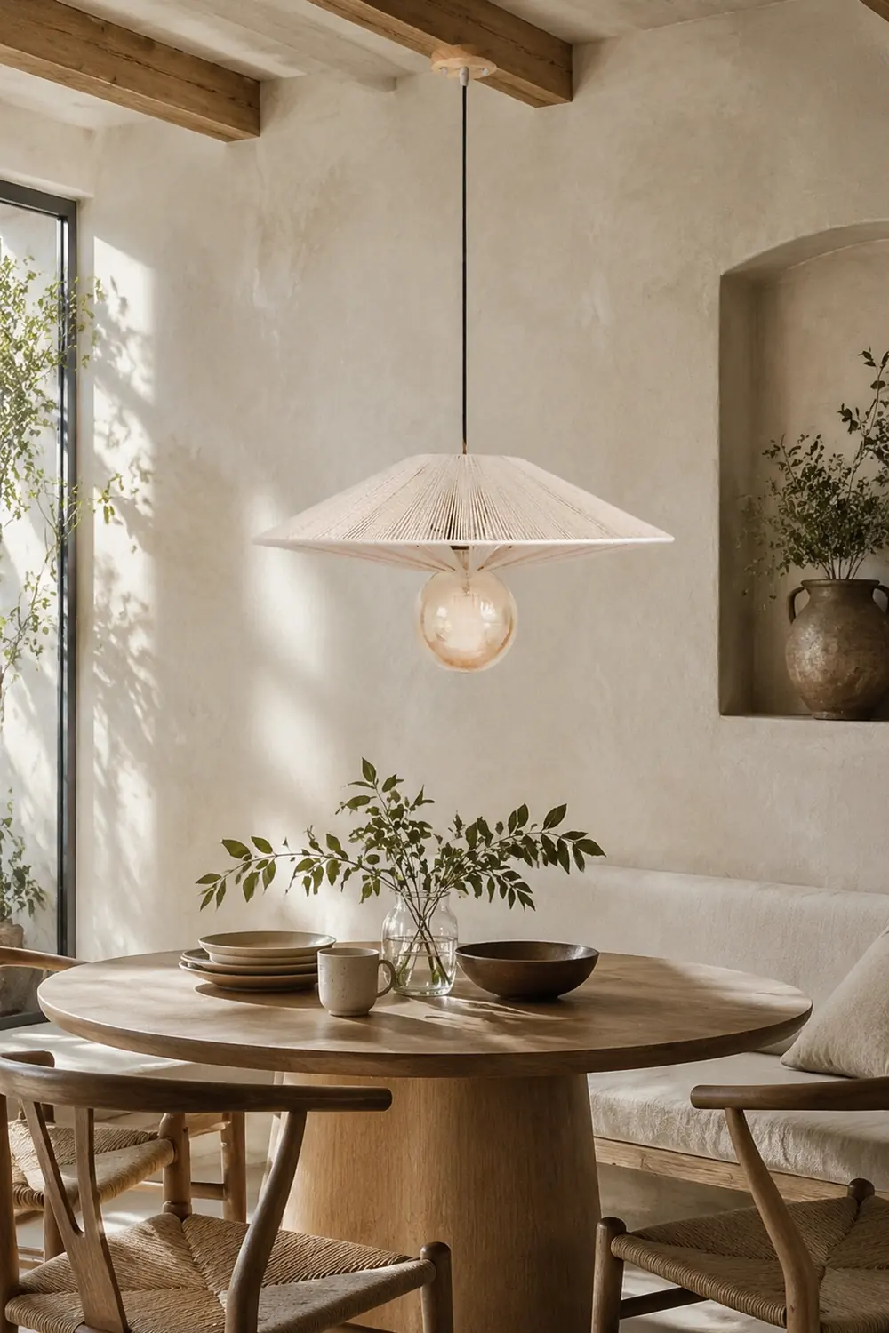 Vintage Hat Shape Rope Handmade Pendant Light For Living Room - Lumpaz