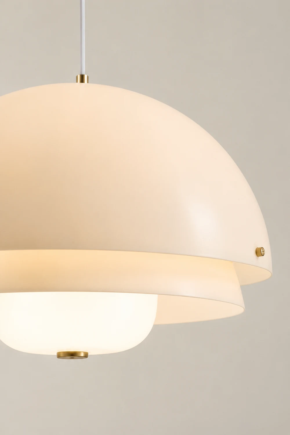 Modern Nordic Style Tiered Glass White Pendant - Lumpaz