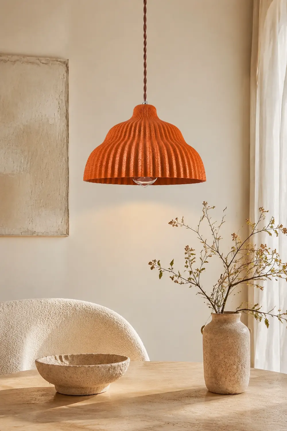 Wabi Sabi Art Resin Hanging Lamp for Dining Room - Lumpaz