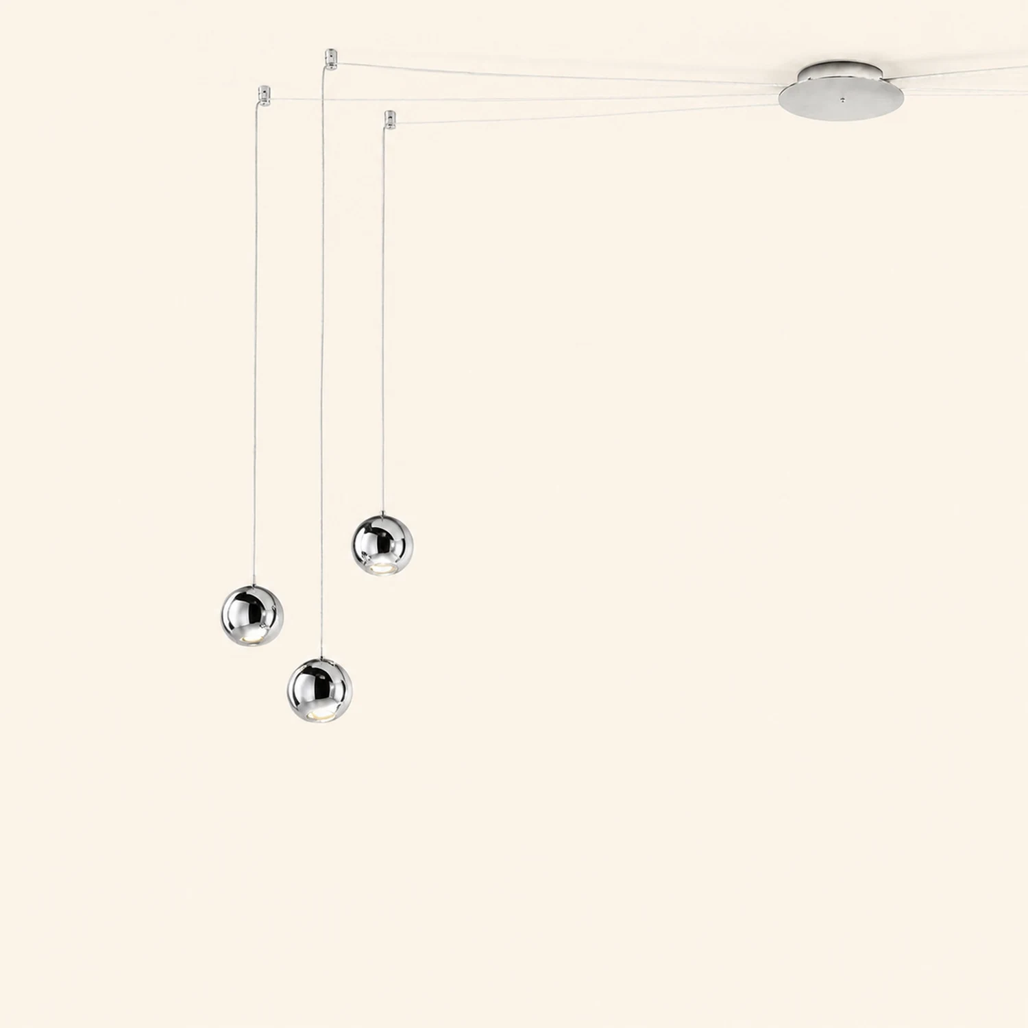Mid-century Mirror Ball LED Pendant Light - Lumpaz