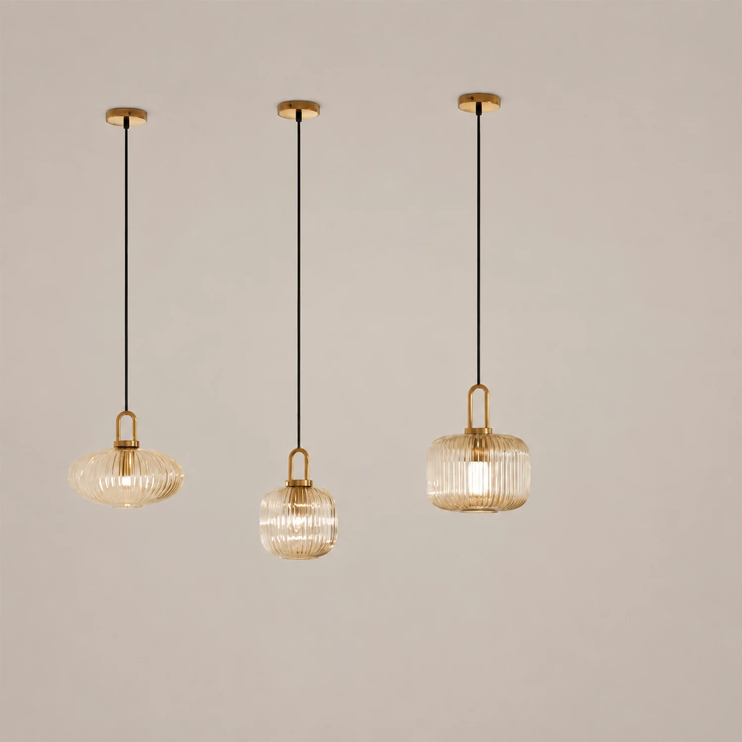 Design Pumpkin Shape Glass Pendant Light - Lumpaz