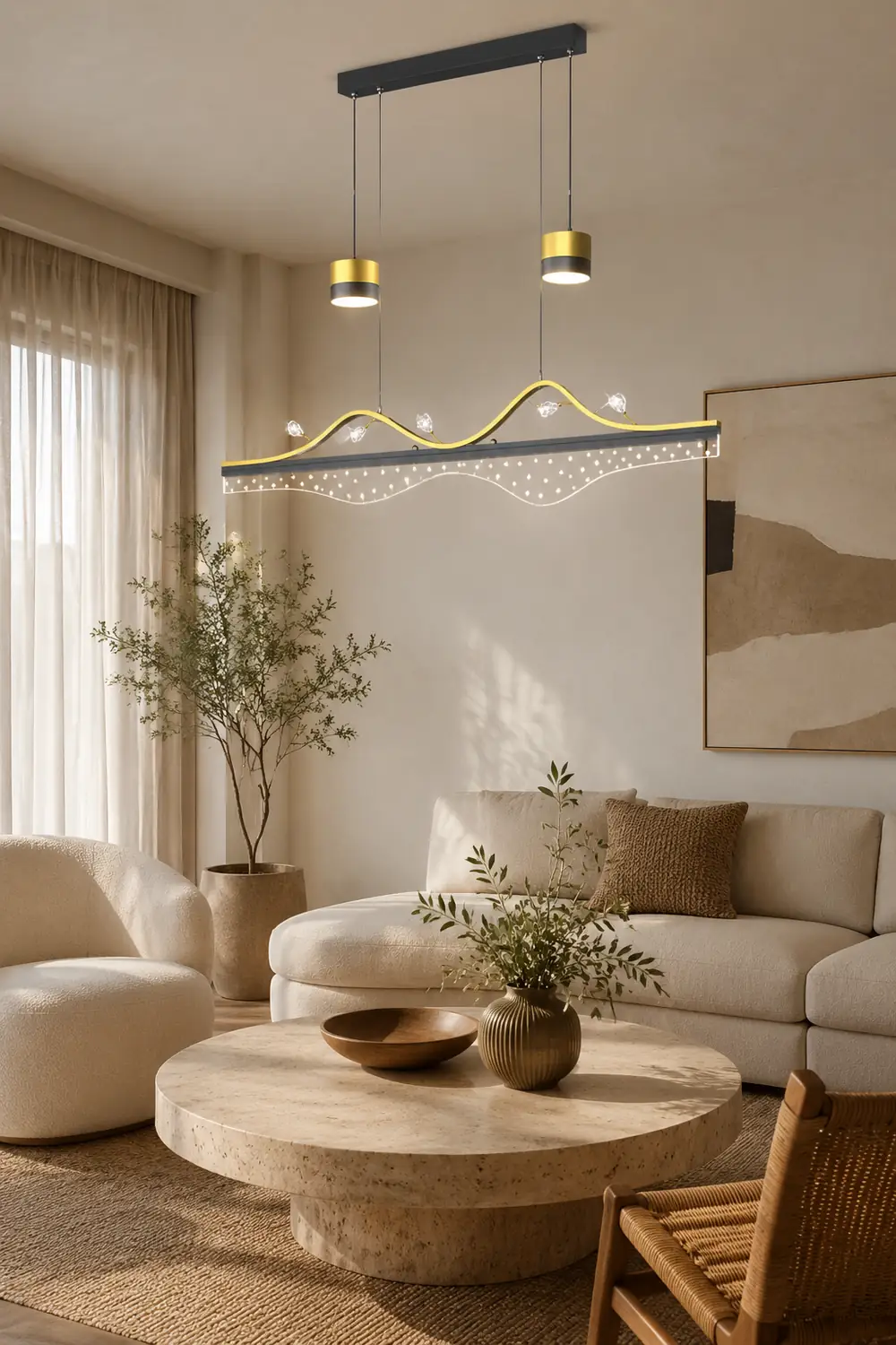 Moderne LED Kronleuchter Sternenhimmel Pendelleuchte für Esszimmer & Restaurant - Lumpaz