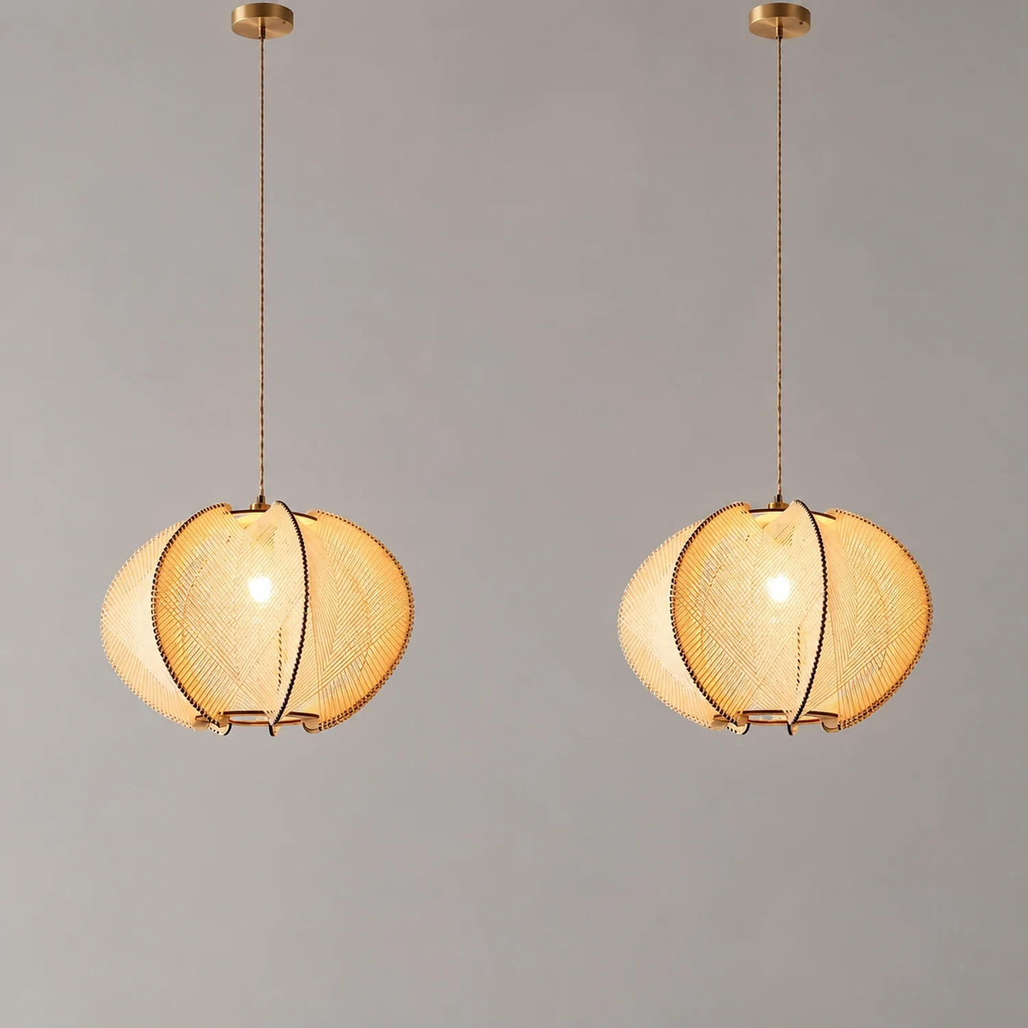 Retro Wooden Pendant Light Irregular Living Room Lamp - Lumpaz