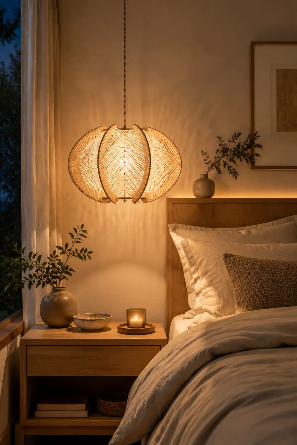 Retro Wooden Pendant Light Irregular Living Room Lamp - Lumpaz
