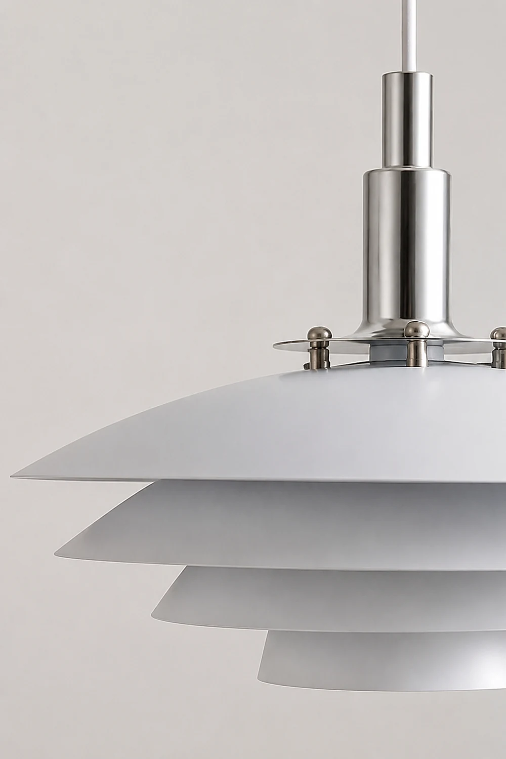 Modern White Iron Hanging Pendant Light - Lumpaz