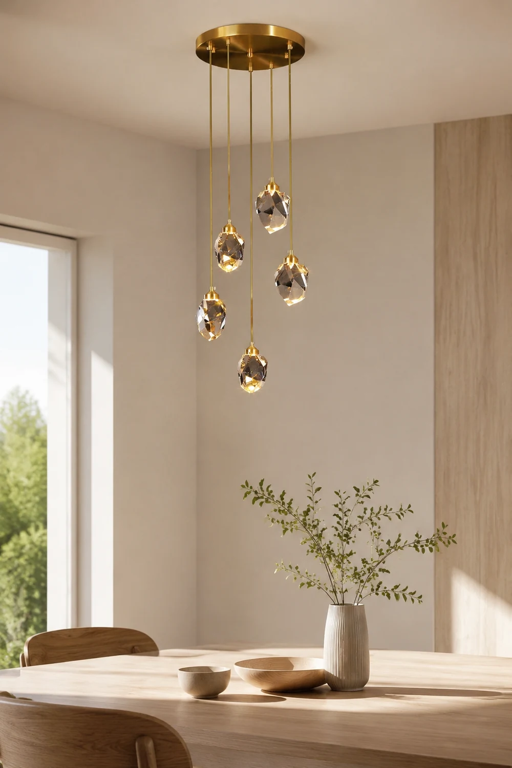 Creative Modern Crystal Gold Raindrop Chandelier - Lumpaz