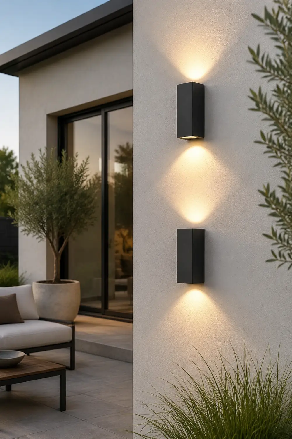 Orr Außenwandleuchte, 2 Stile, Aluminium&Glas - Lumpaz