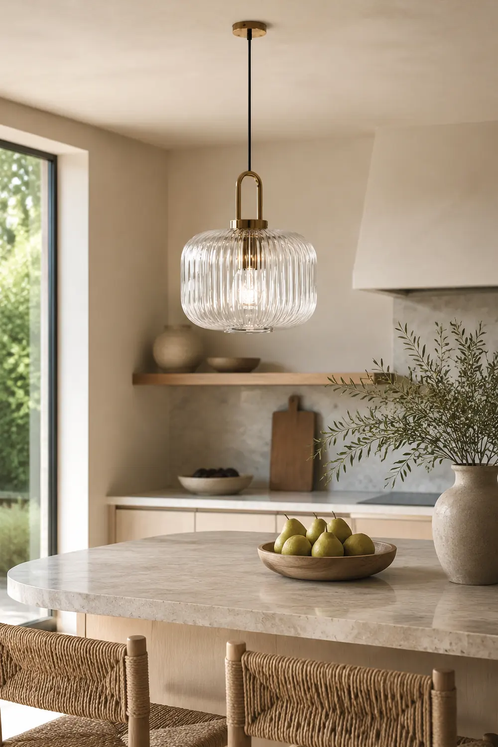 Design Pumpkin Shape Glass Pendant Light - Lumpaz