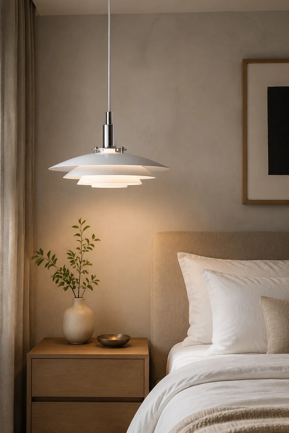 Modern White Iron Hanging Pendant Light - Lumpaz