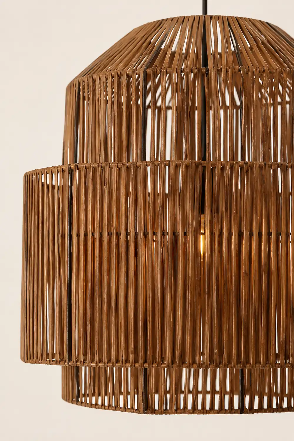 Handwoven Rattan Modern Pendant Lighting For Kitchen Island - Lumpaz