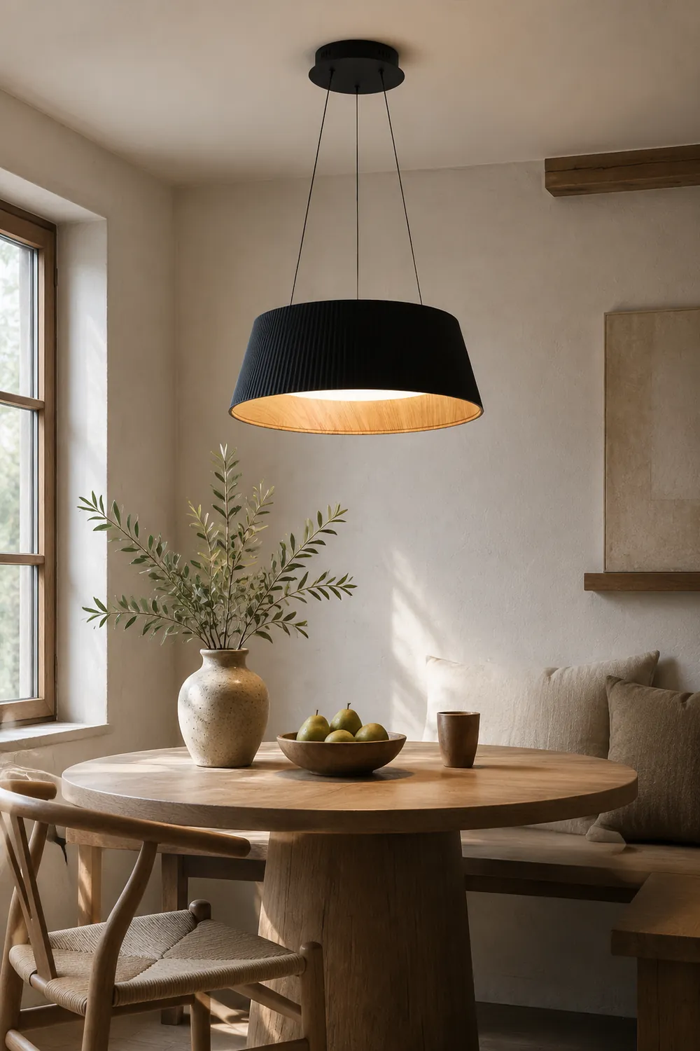 Modern Ribbed LED Pendant Light For Kitchen Island - Lumpaz