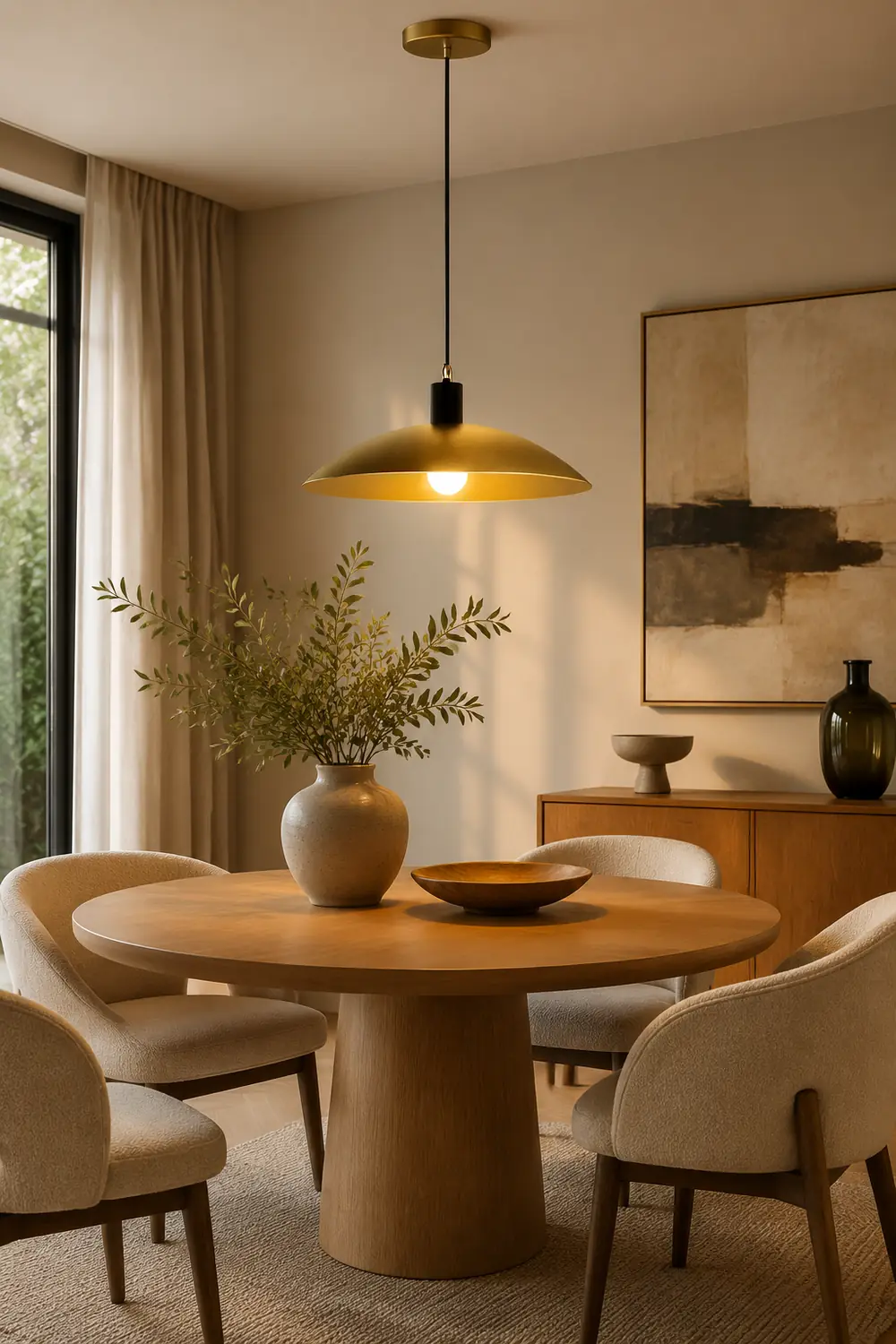 Antique Brass Pendant Lamp Living Room Chandelier for Dining Table - Lumpaz