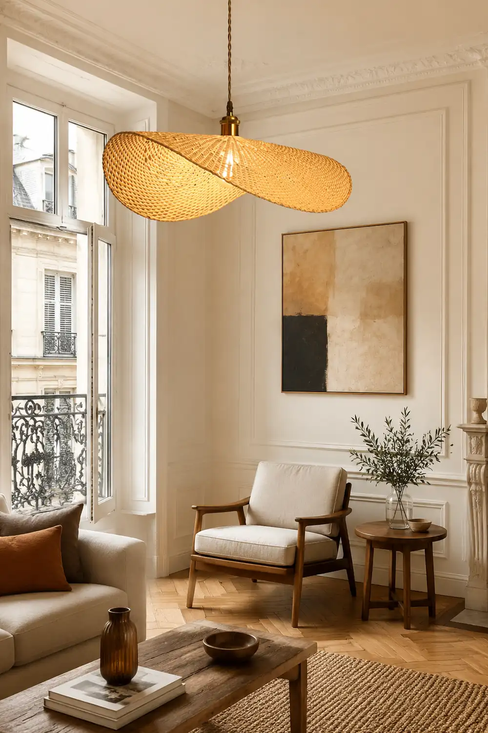 Handmade Natural Bamboo Wicker Pendant Lamp For Living Room - Lumpaz