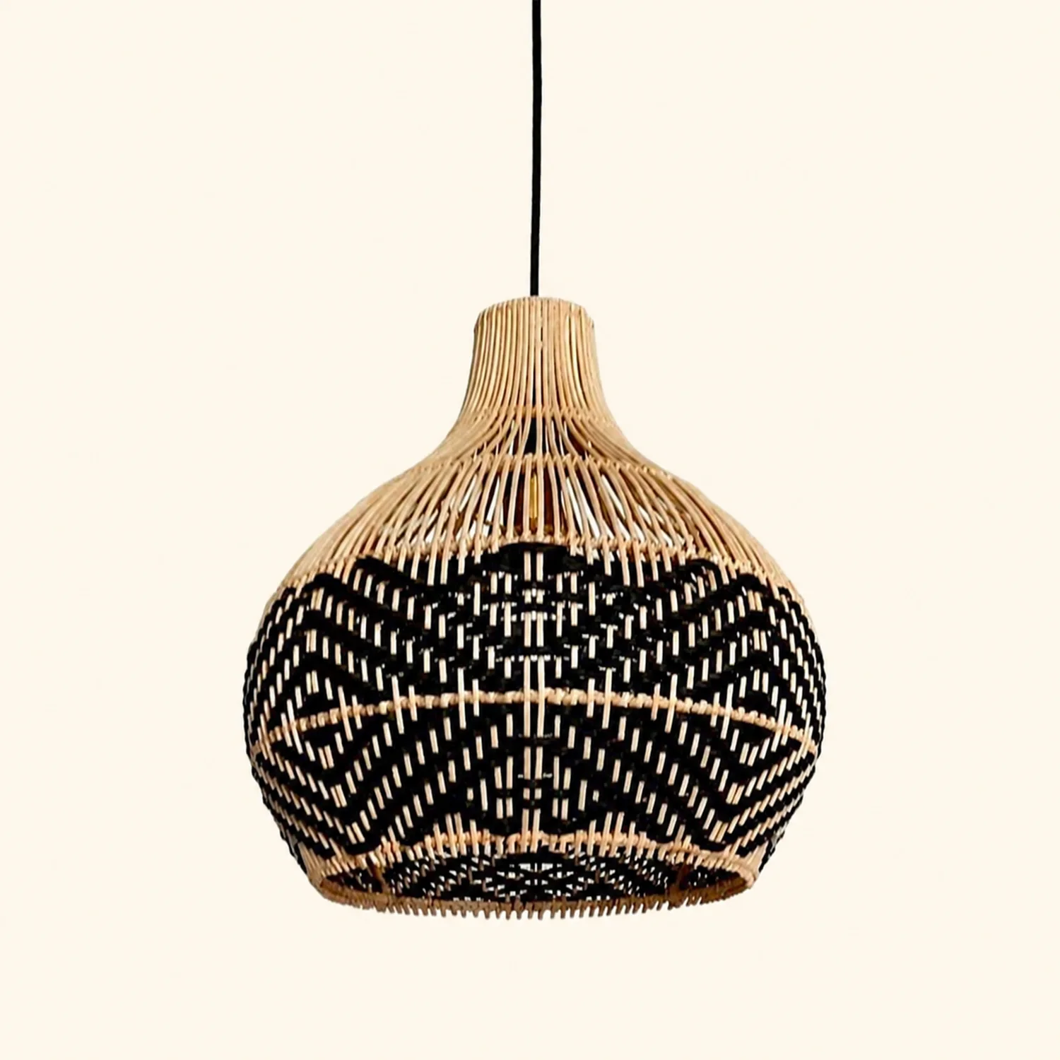 Vintage Ratten Handwoven Pendant Light - Lumpaz